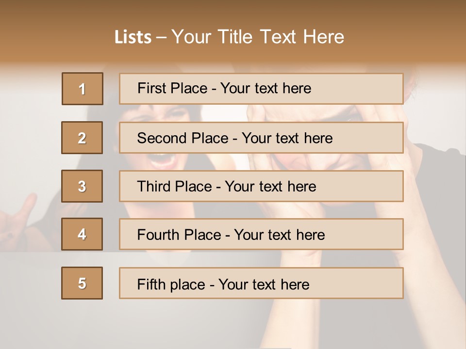 Man Headache Scream PowerPoint Template