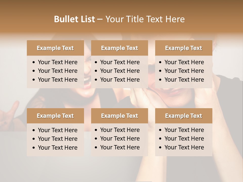 Man Headache Scream PowerPoint Template