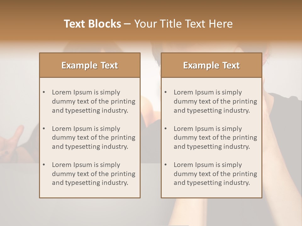 Man Headache Scream PowerPoint Template