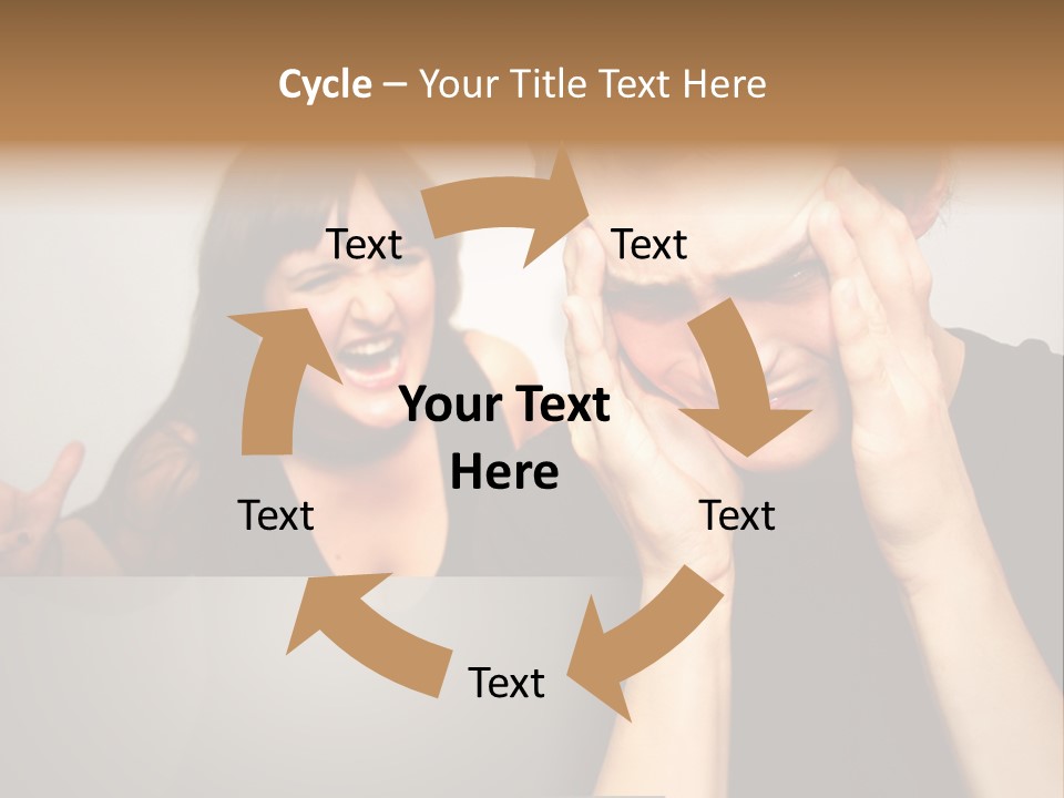 Man Headache Scream PowerPoint Template