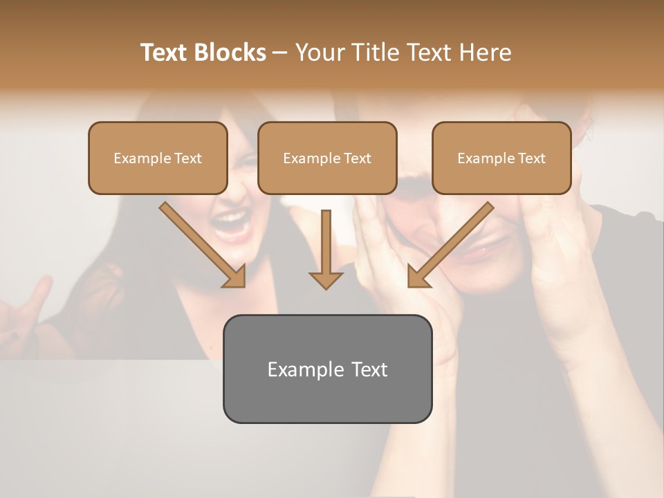 Man Headache Scream PowerPoint Template