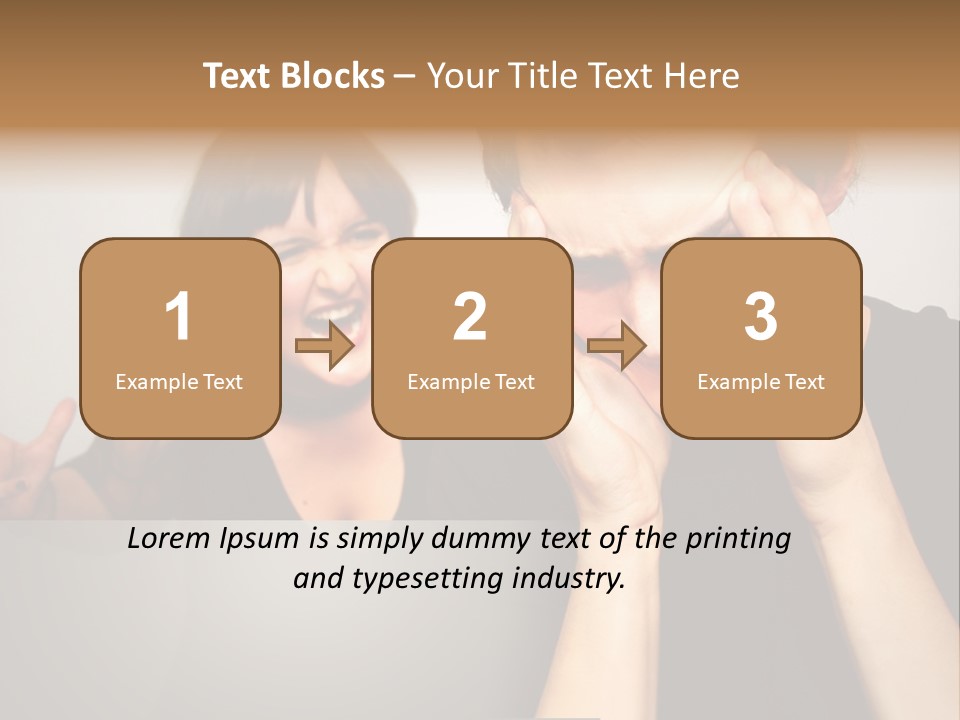 Man Headache Scream PowerPoint Template