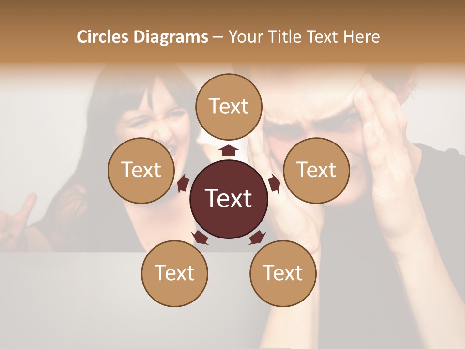 Man Headache Scream PowerPoint Template