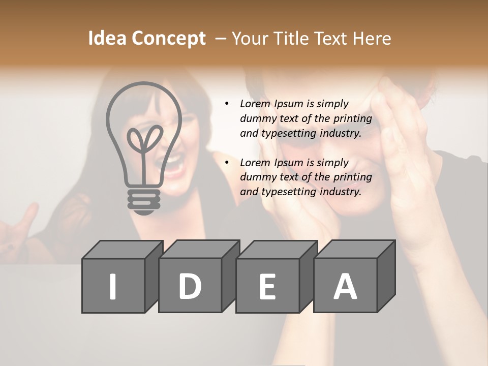 Man Headache Scream PowerPoint Template