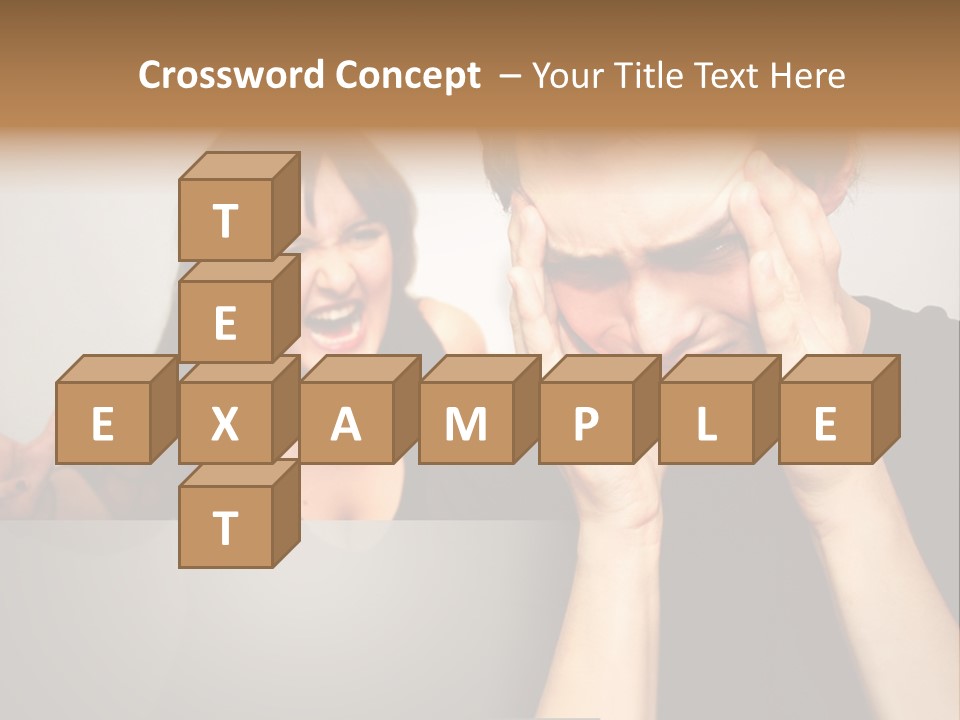 Man Headache Scream PowerPoint Template