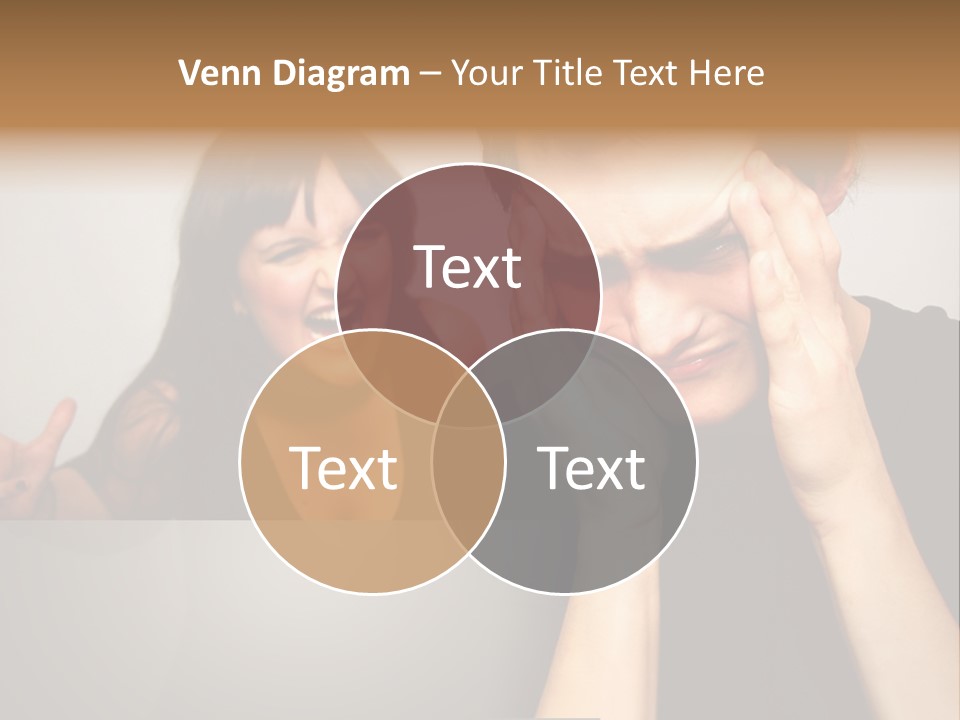 Man Headache Scream PowerPoint Template