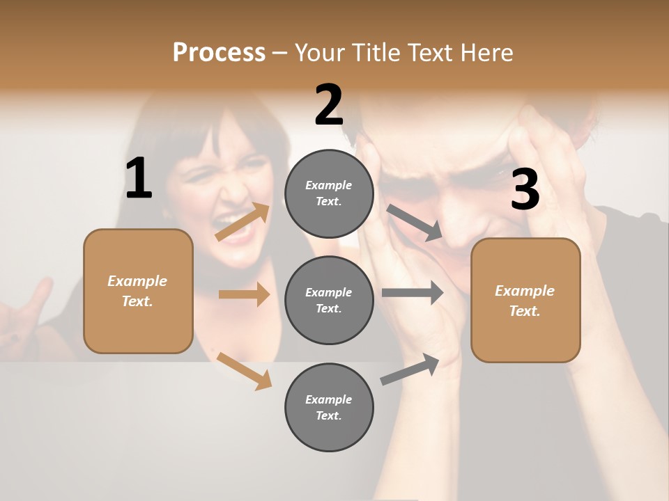 Man Headache Scream PowerPoint Template