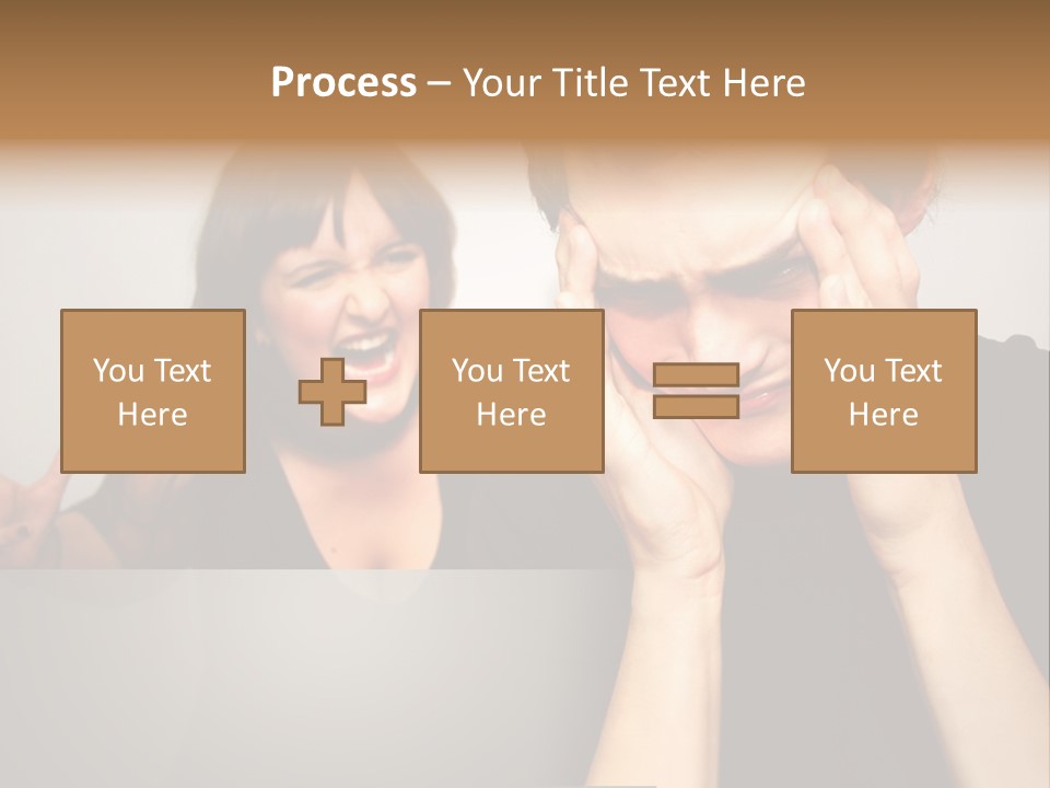 Man Headache Scream PowerPoint Template