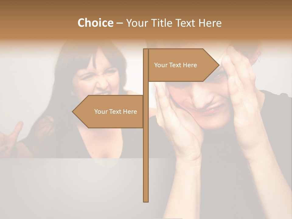 Man Headache Scream PowerPoint Template