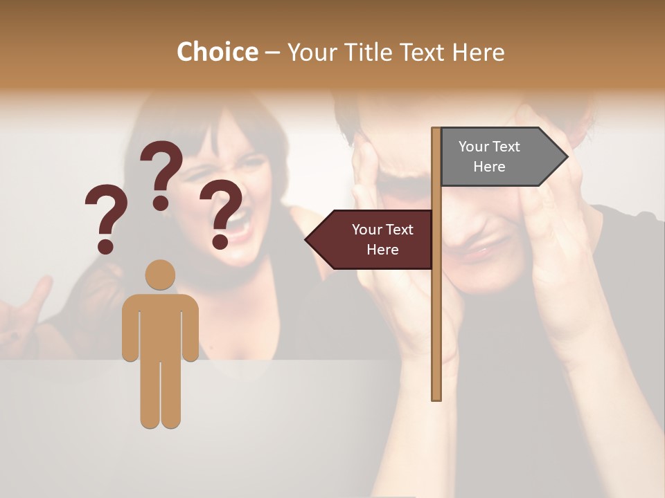 Man Headache Scream PowerPoint Template