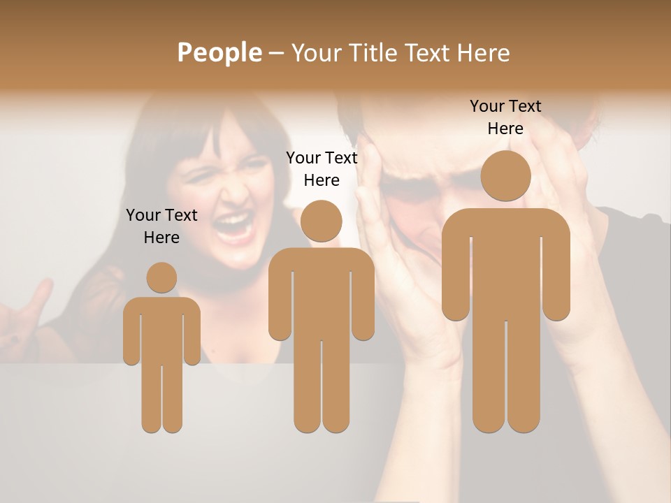 Man Headache Scream PowerPoint Template