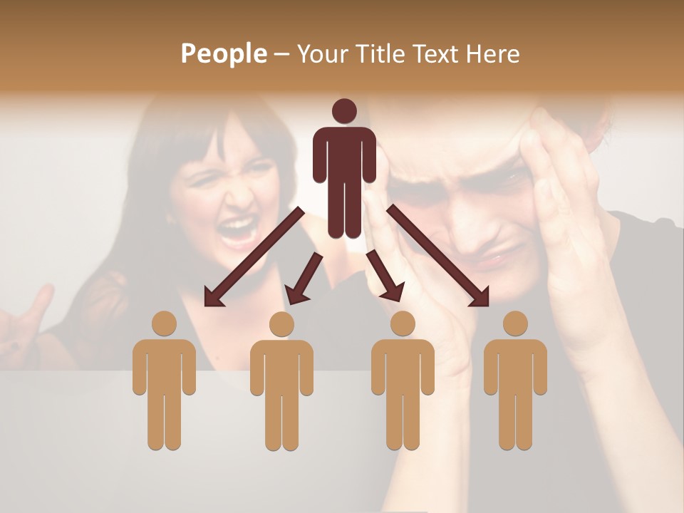 Man Headache Scream PowerPoint Template