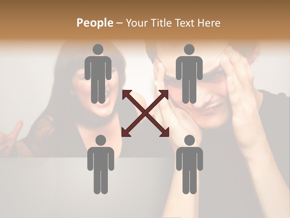 Man Headache Scream PowerPoint Template