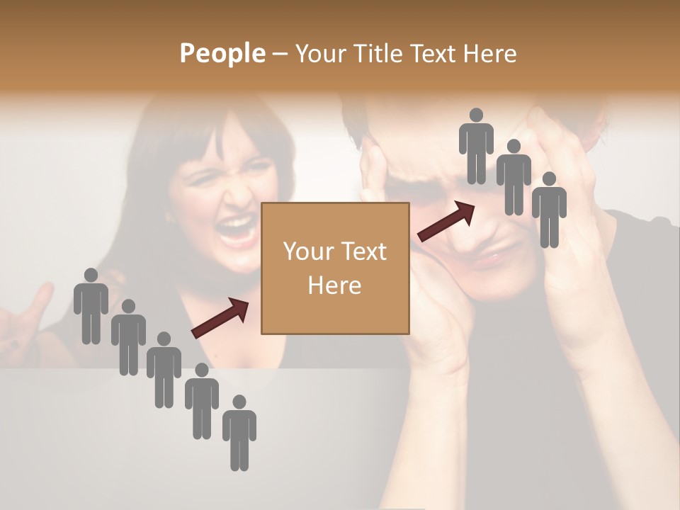 Man Headache Scream PowerPoint Template