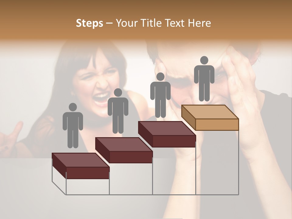 Man Headache Scream PowerPoint Template