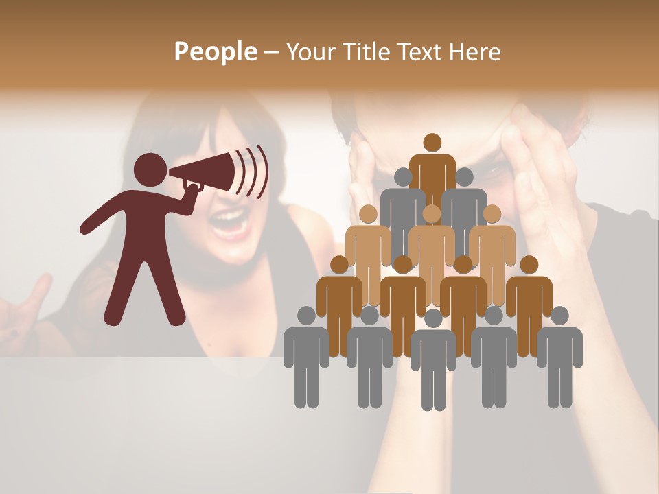 Man Headache Scream PowerPoint Template