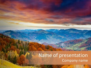 Morning Park Sunrise PowerPoint Template