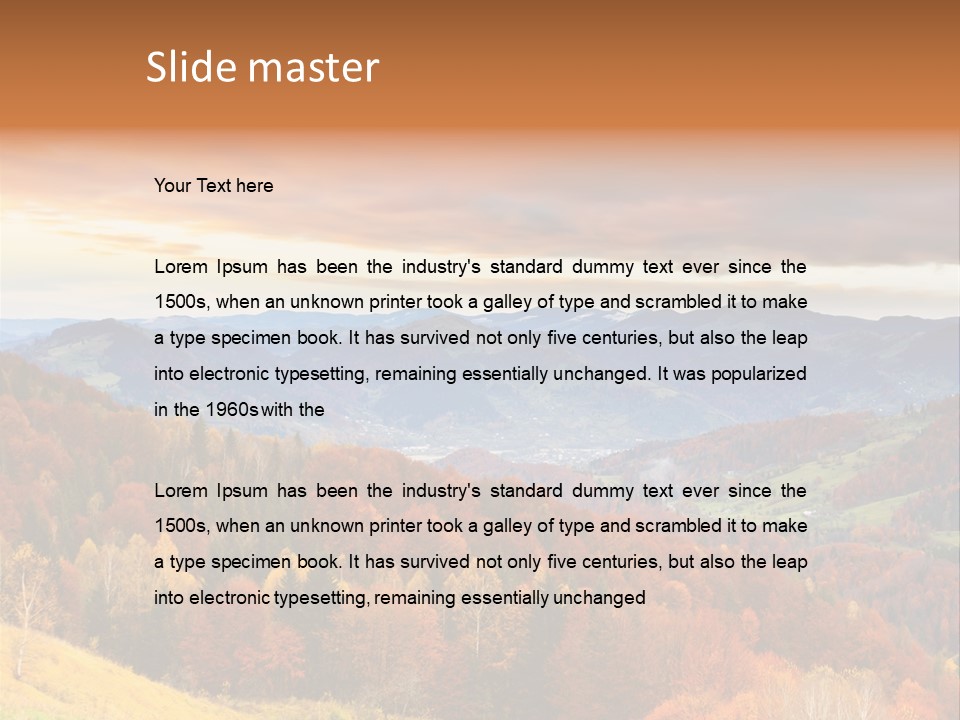 Morning Park Sunrise PowerPoint Template