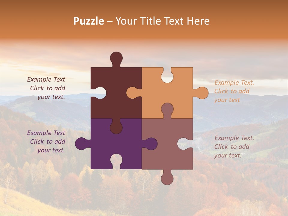 Morning Park Sunrise PowerPoint Template