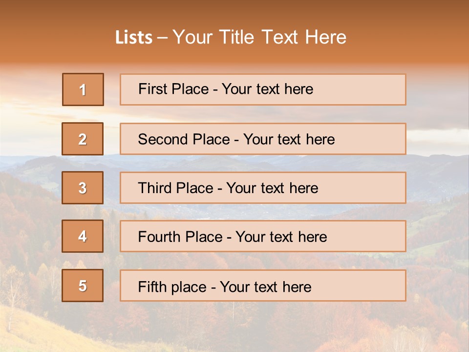 Morning Park Sunrise PowerPoint Template