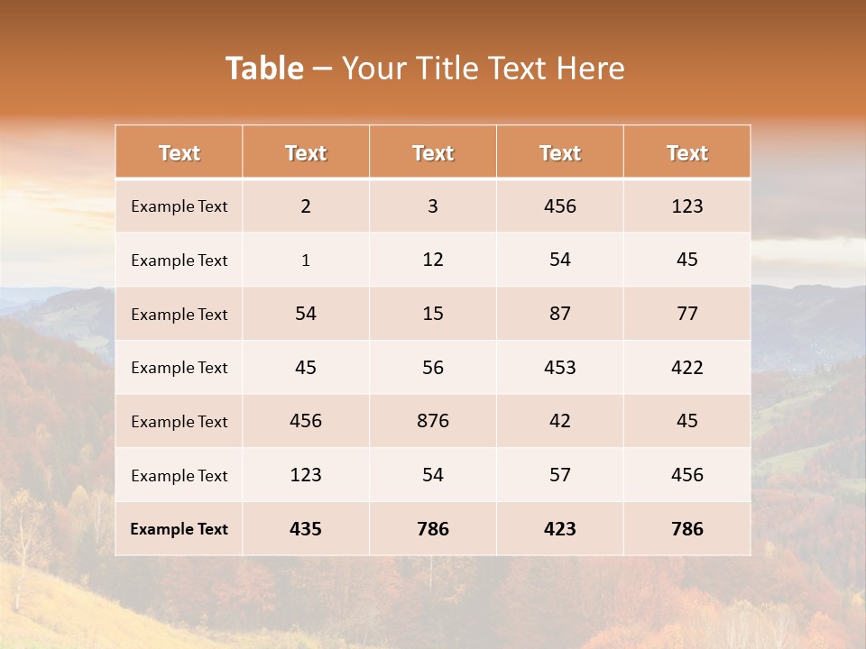 Morning Park Sunrise PowerPoint Template