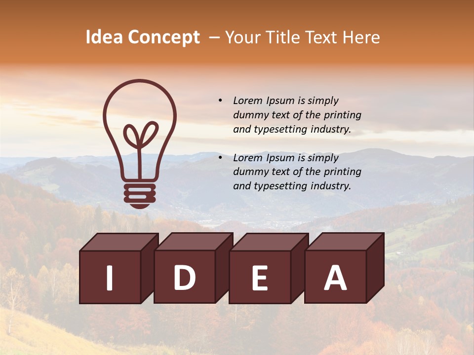 Morning Park Sunrise PowerPoint Template