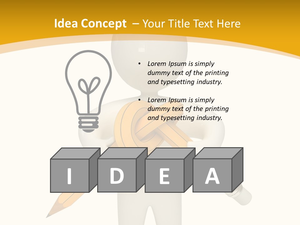 Picture Pen Idea PowerPoint Template
