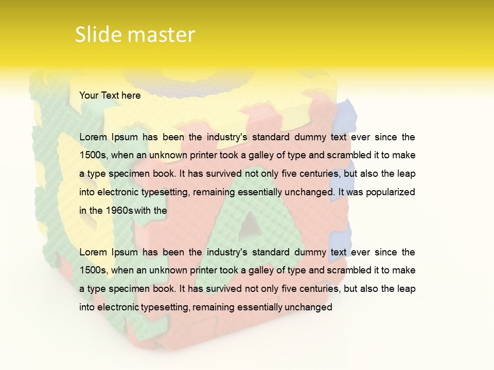 Educate Yellow Child PowerPoint Template