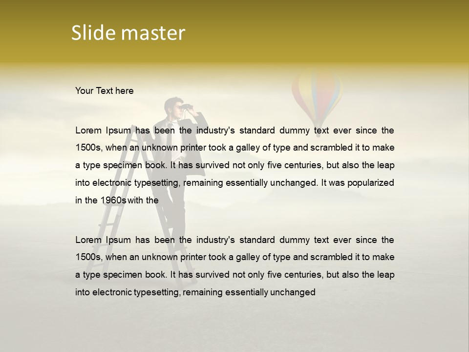 Success Stairs Altitude PowerPoint Template