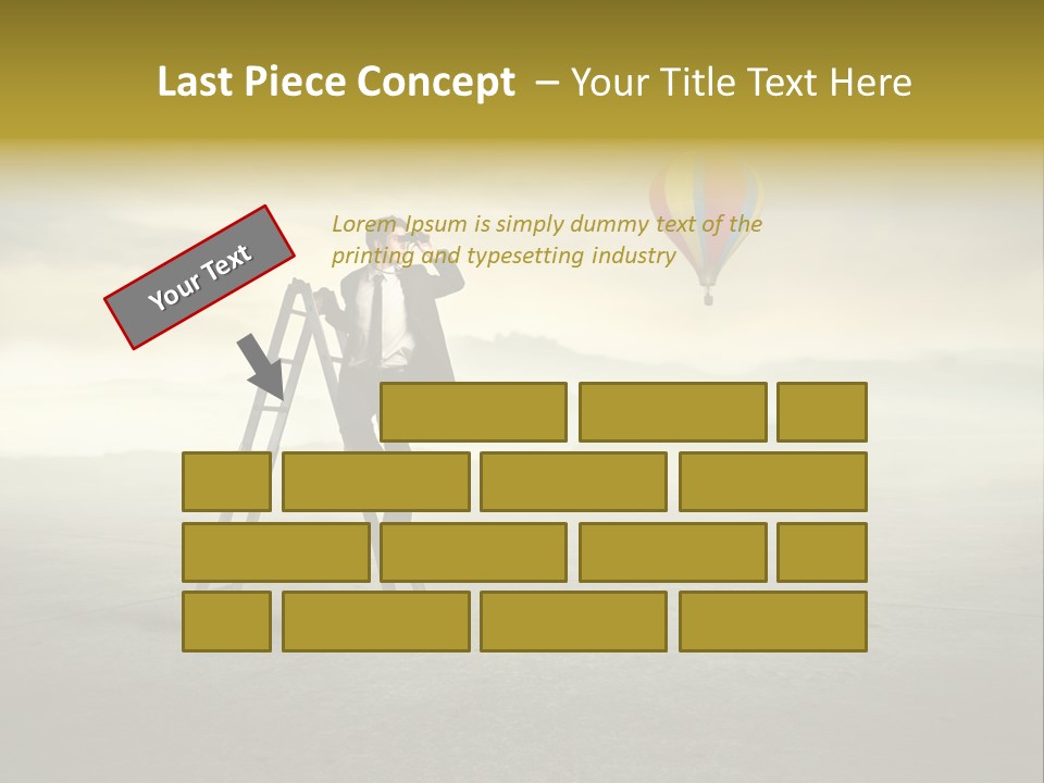 Success Stairs Altitude PowerPoint Template