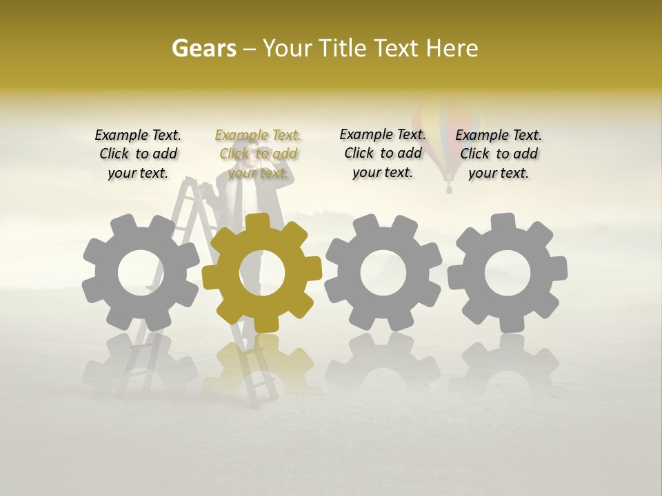 Success Stairs Altitude PowerPoint Template