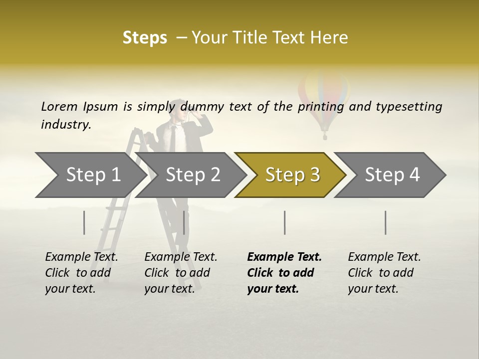 Success Stairs Altitude PowerPoint Template