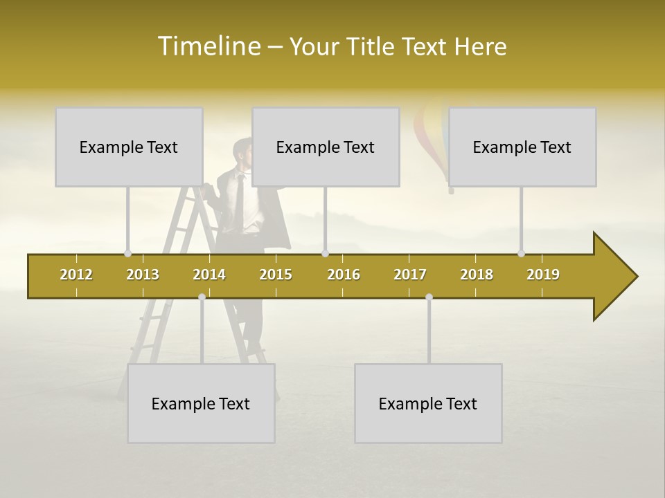 Success Stairs Altitude PowerPoint Template