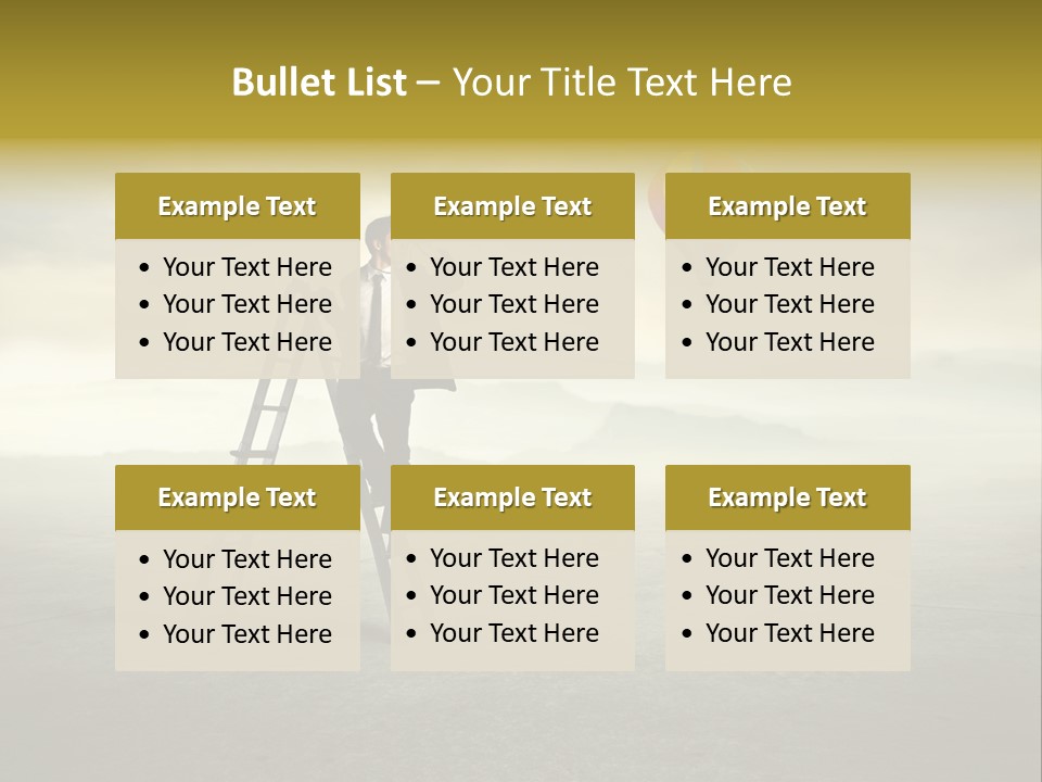 Success Stairs Altitude PowerPoint Template