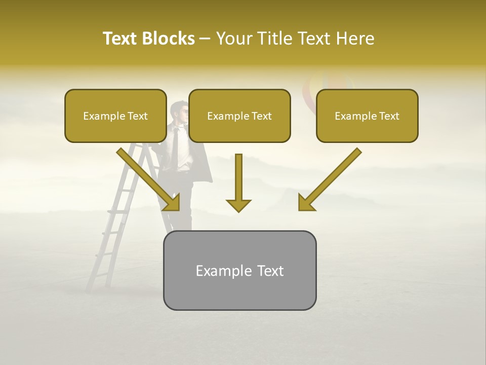 Success Stairs Altitude PowerPoint Template
