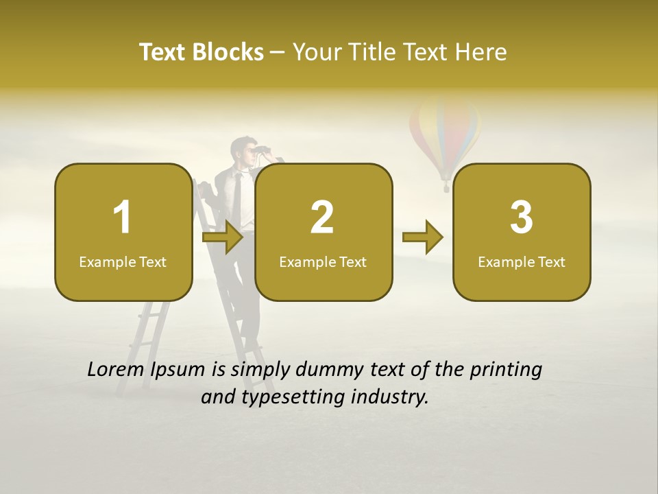 Success Stairs Altitude PowerPoint Template