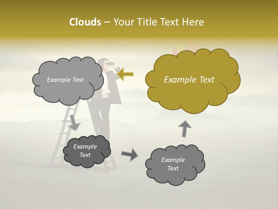 Success Stairs Altitude PowerPoint Template