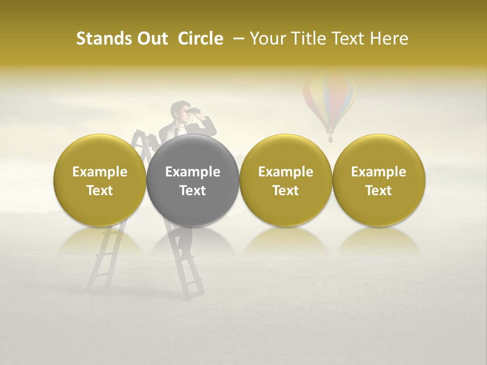 Success Stairs Altitude PowerPoint Template