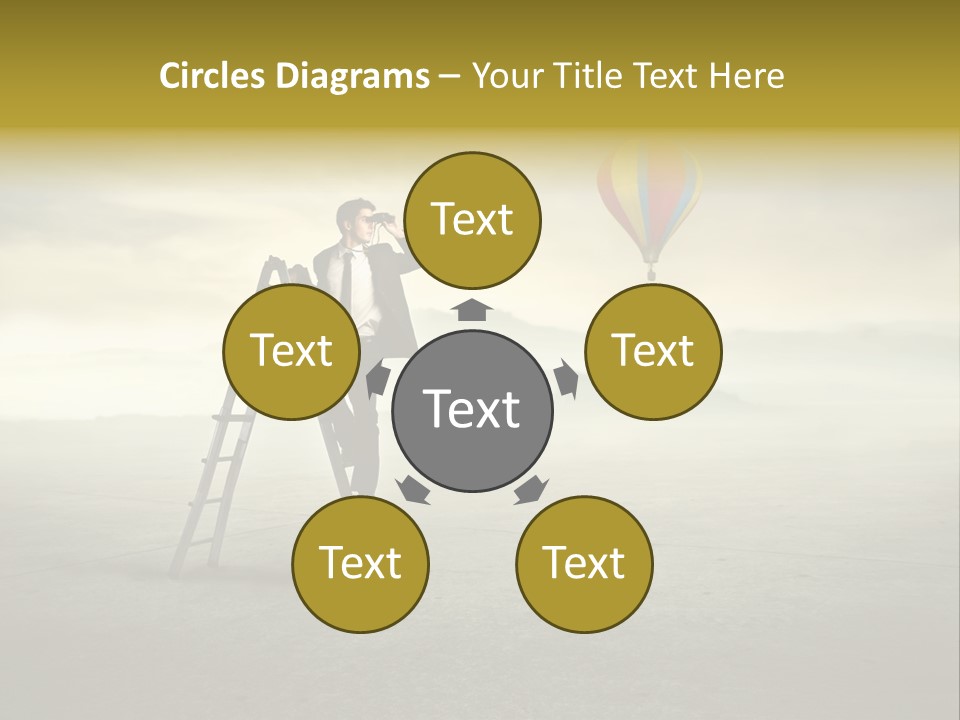 Success Stairs Altitude PowerPoint Template