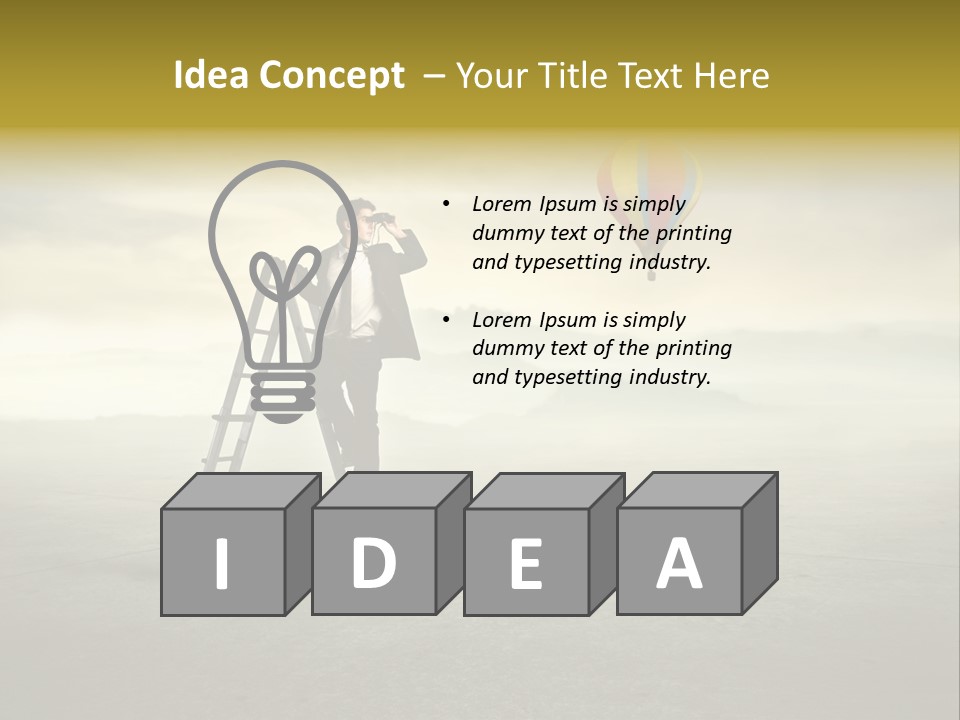 Success Stairs Altitude PowerPoint Template