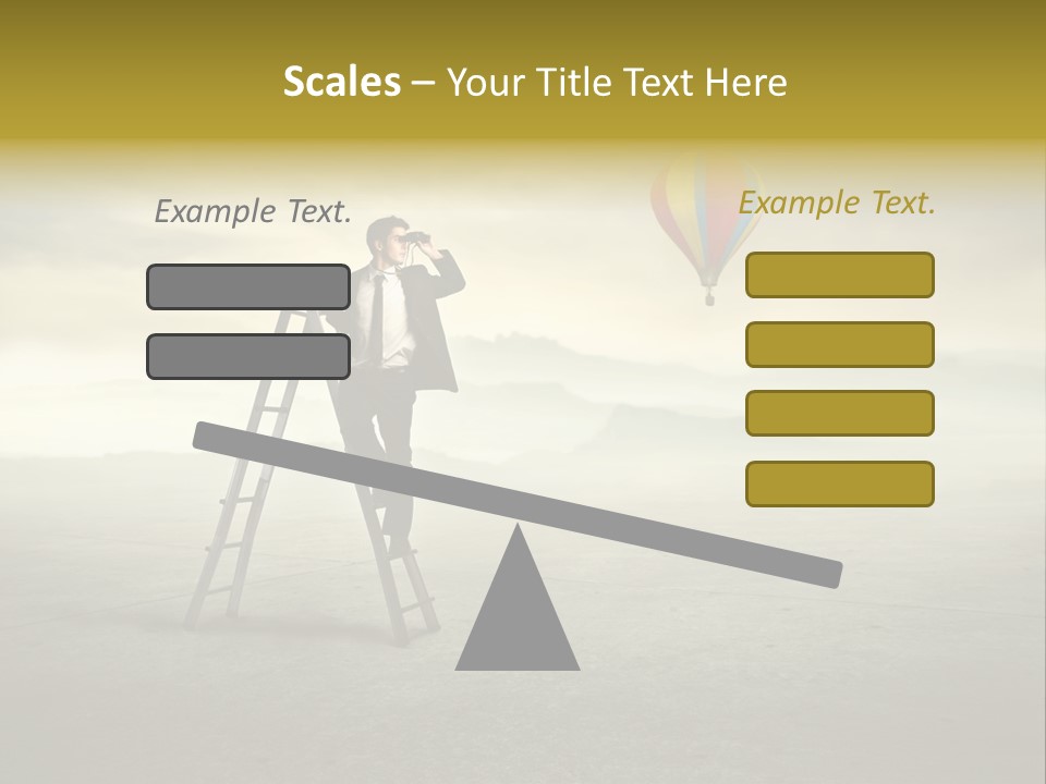 Success Stairs Altitude PowerPoint Template