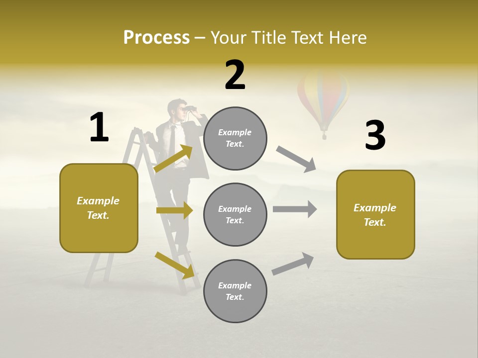 Success Stairs Altitude PowerPoint Template