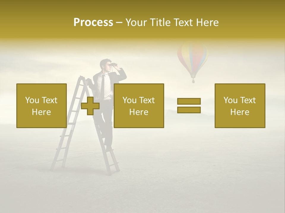 Success Stairs Altitude PowerPoint Template