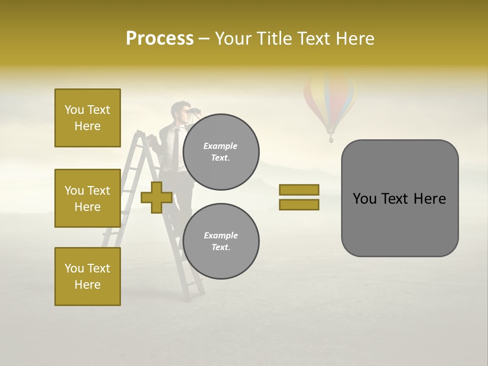 Success Stairs Altitude PowerPoint Template