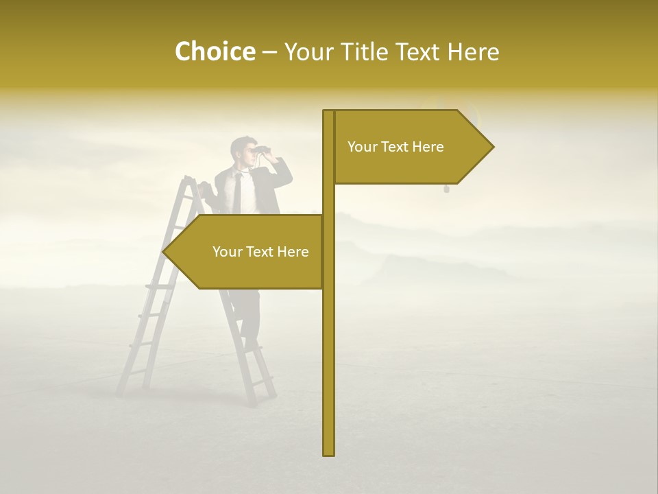 Success Stairs Altitude PowerPoint Template