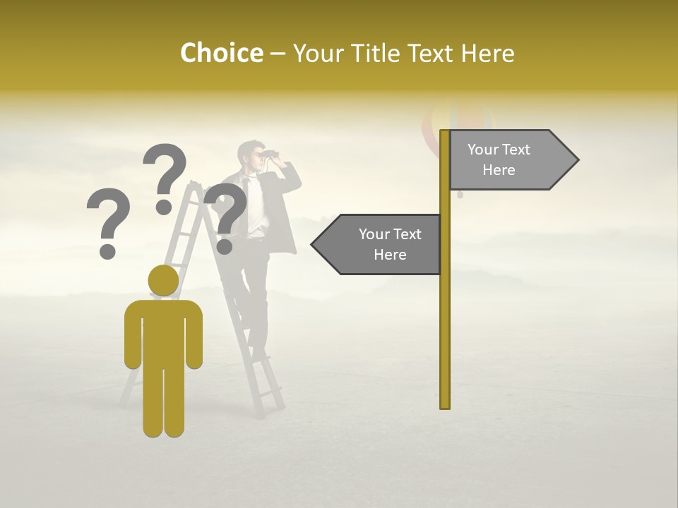 Success Stairs Altitude PowerPoint Template