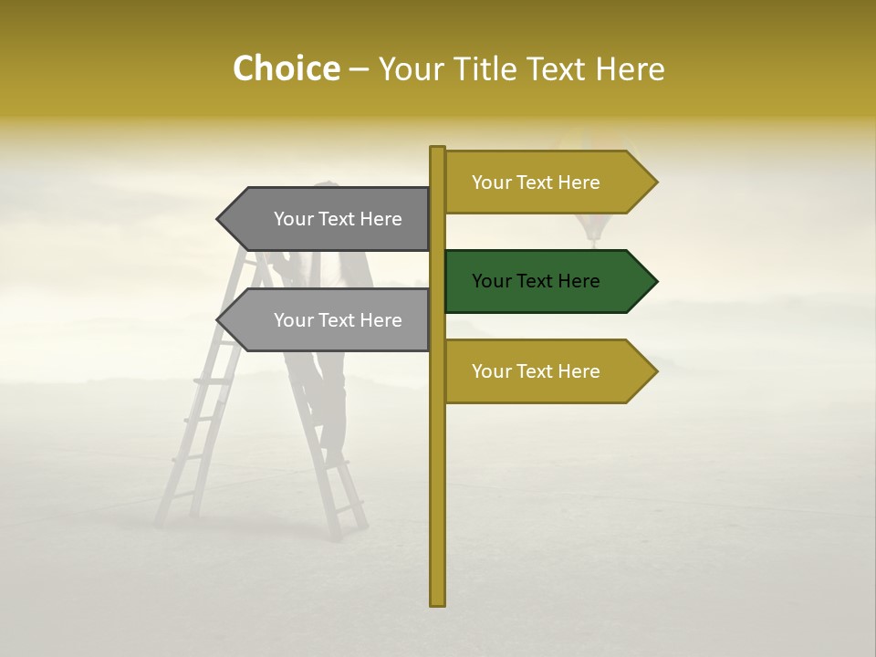 Success Stairs Altitude PowerPoint Template