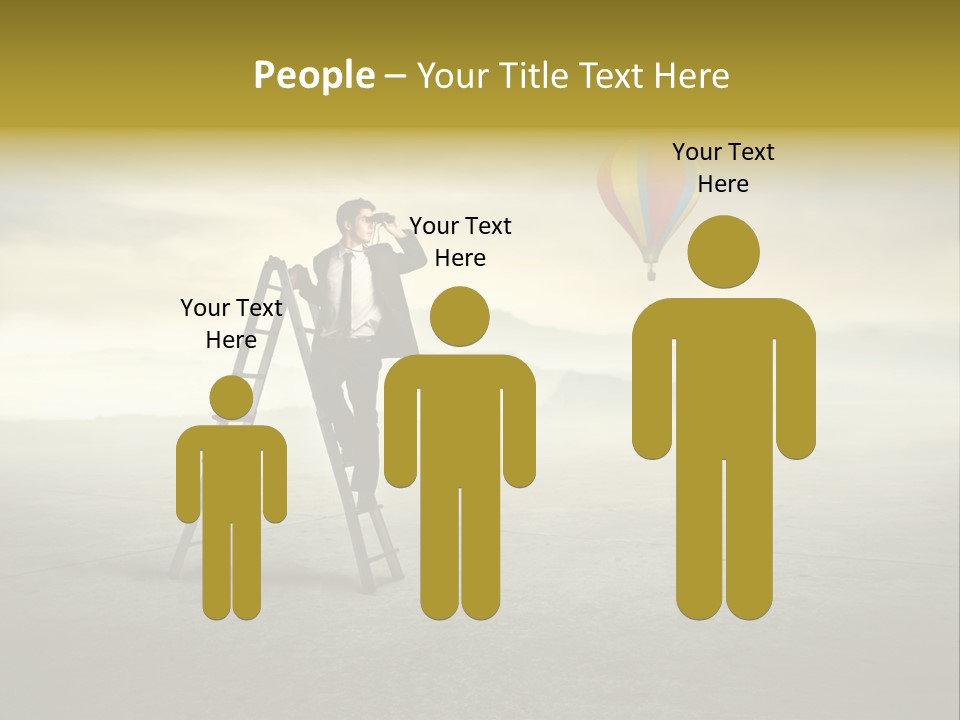 Success Stairs Altitude PowerPoint Template