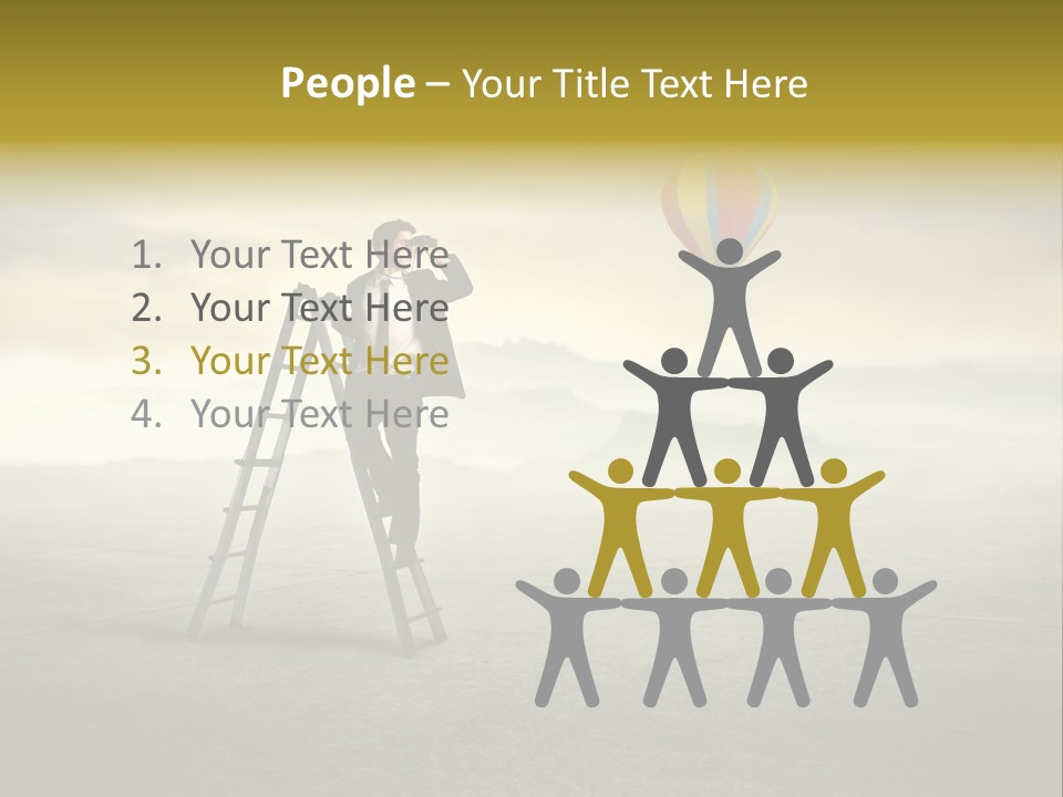 Success Stairs Altitude PowerPoint Template