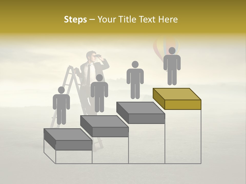 Success Stairs Altitude PowerPoint Template